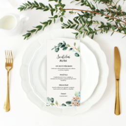 Chutné svatební menu. - Watercolor floral